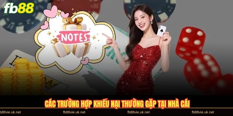 Các trường hợp khiếu nại thường gặp tại nhà cái